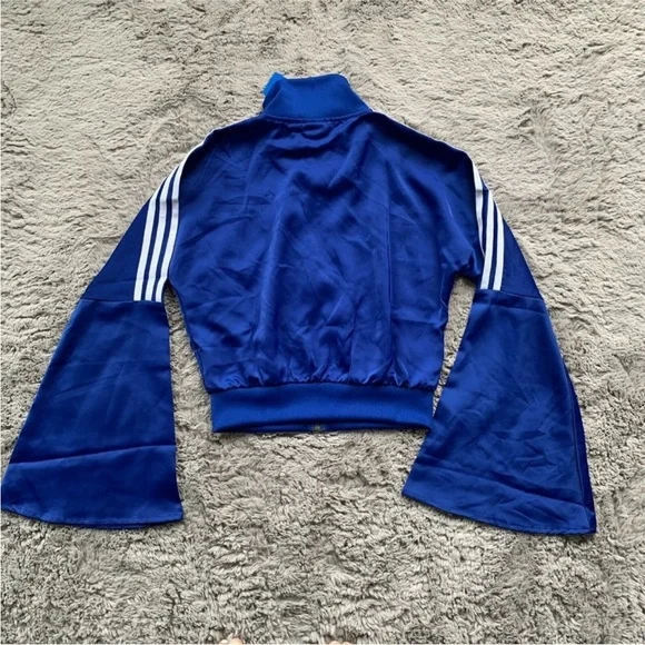 adidas Royal Blue Bomber Jacket with White Accents - Picture 6 of 7